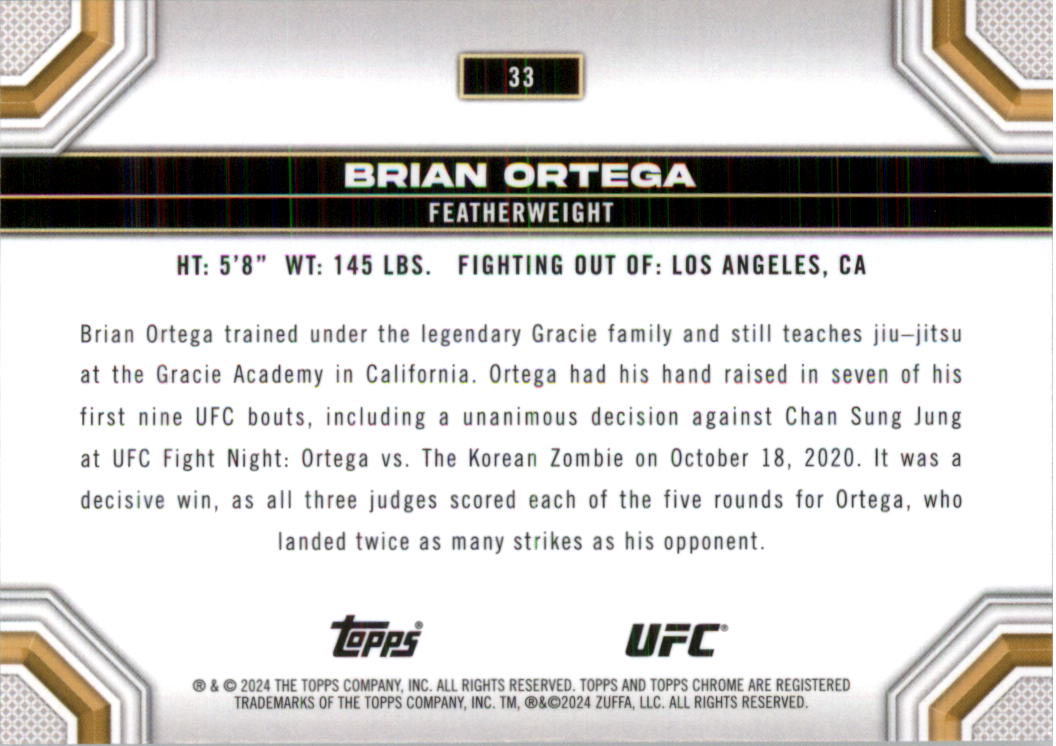 2024 Topps Chrome UFC Magenta Refractors MMA Card Pick (Inserts) - Picture 23 of 126