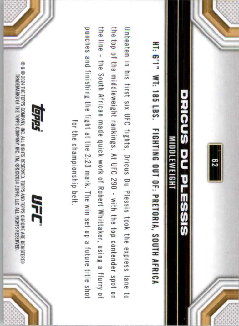 2024 Topps Chrome UFC Magenta Refractors MMA Card Pick (Inserts) - Picture 39 of 126