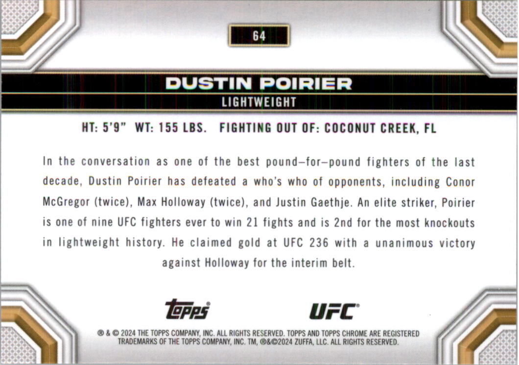 2024 Topps Chrome UFC Magenta Refractors MMA Card Pick (Inserts) - Picture 41 of 126