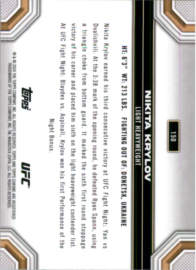 2024 Topps Chrome UFC Magenta Refractors MMA Card Pick (Inserts) - Picture 95 of 126