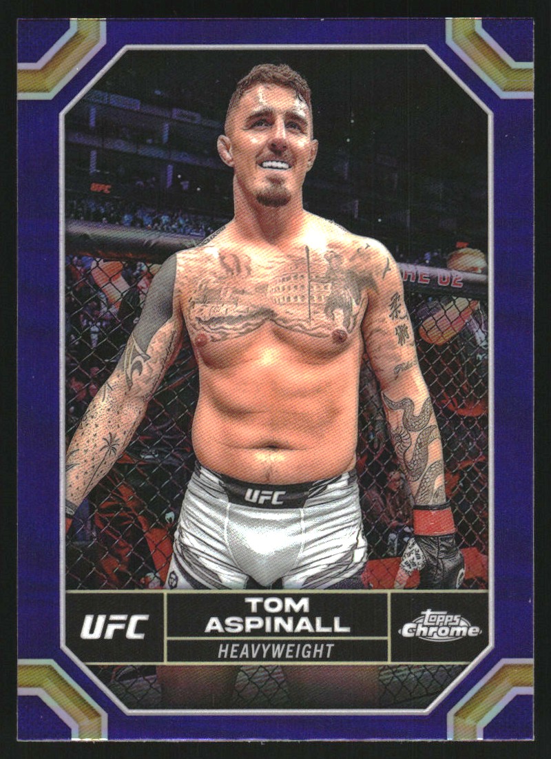 2024 Topps Chrome UFC Purple Refractors #187 Tom Aspinall