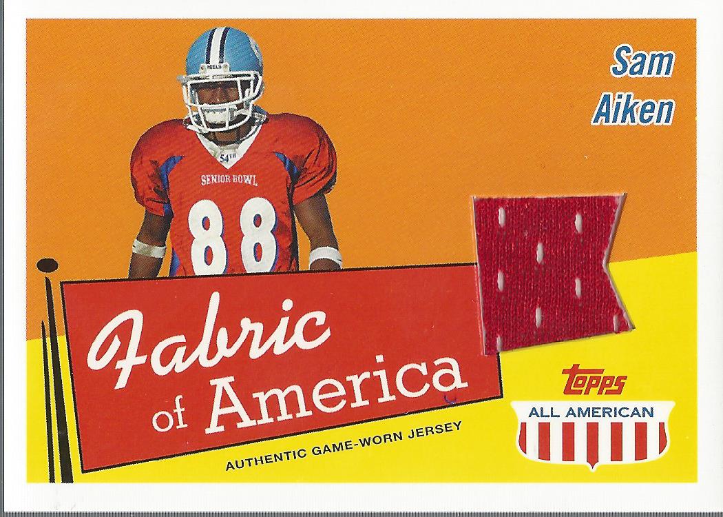 2003 Topps All American Fabric of America #FASA Sam Aiken E
