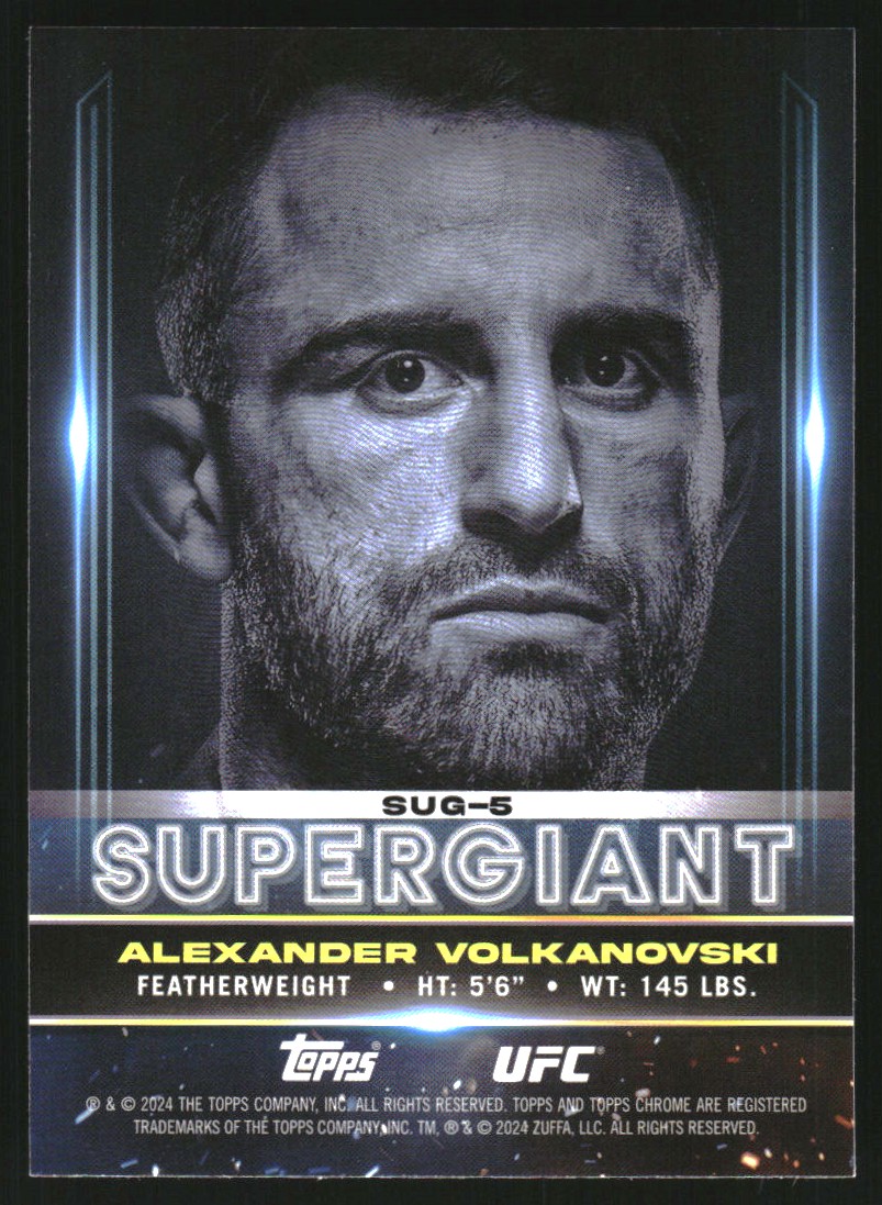 2024 Topps Chrome UFC Supergiant #SUG5 Alexander Volkanovski