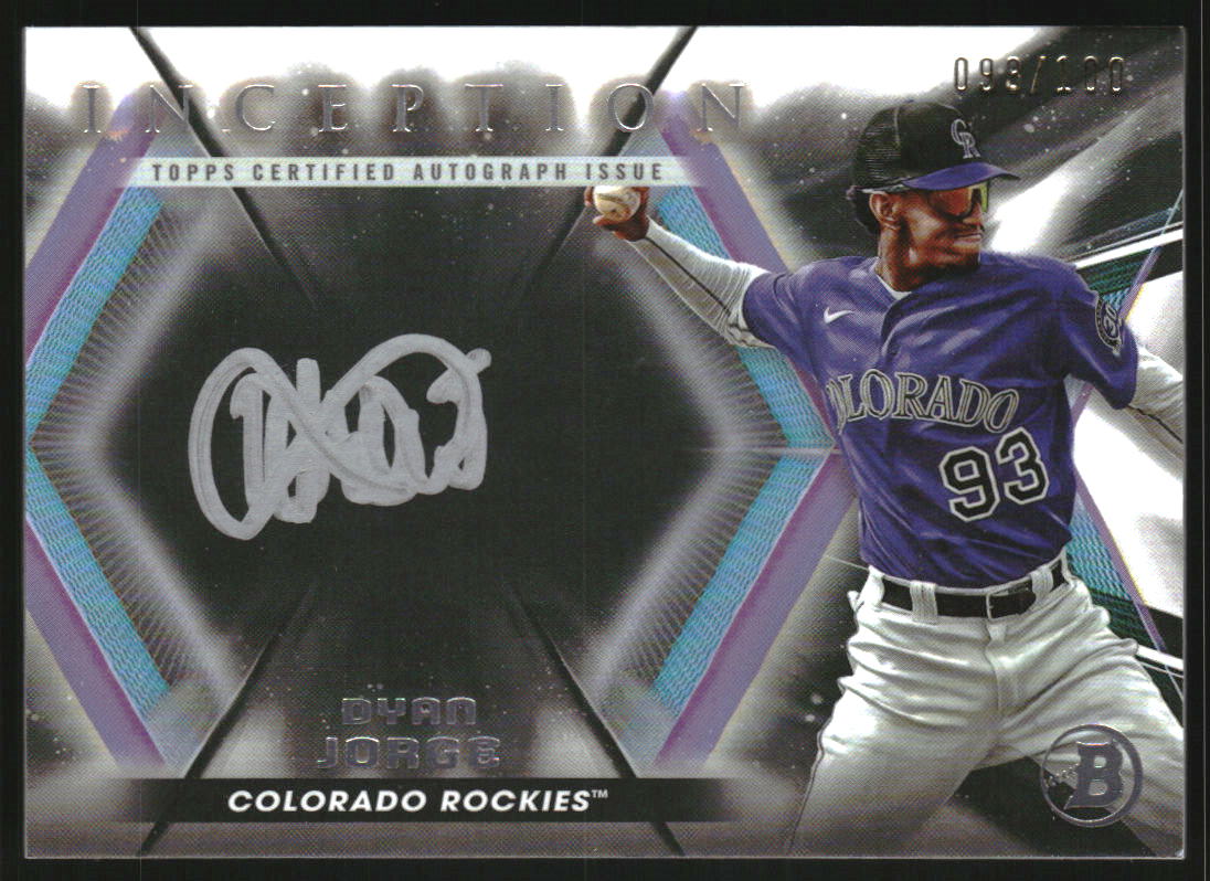 2023 Bowman Inception Silver Signings #ISSDJ Dyan Jorge Auto /100