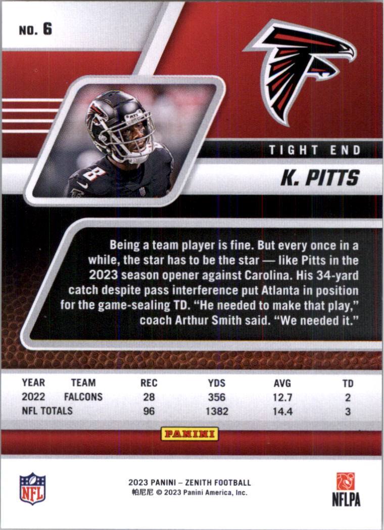 2023 Zenith Football Card Pick (Base)