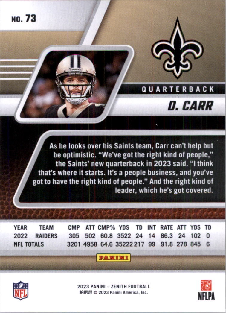 2023 Zenith Football Card Pick (Base)