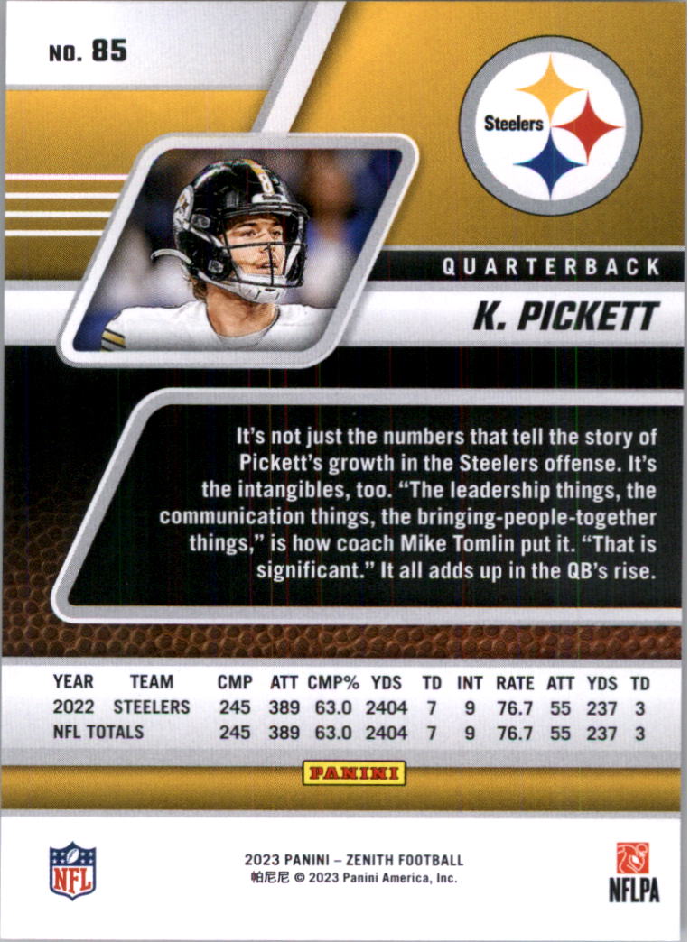 2023 Zenith Football Card Pick (Base)