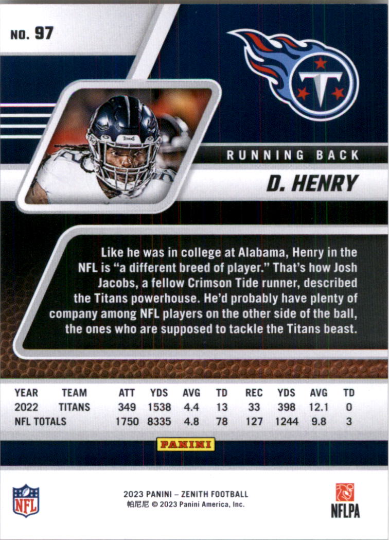 2023 Zenith Football Card Pick (Base)