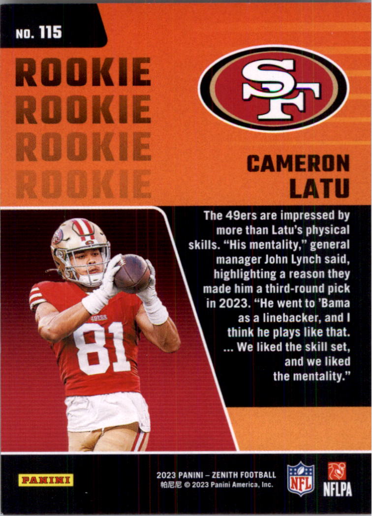 2023 Zenith Football Card Pick (Base)