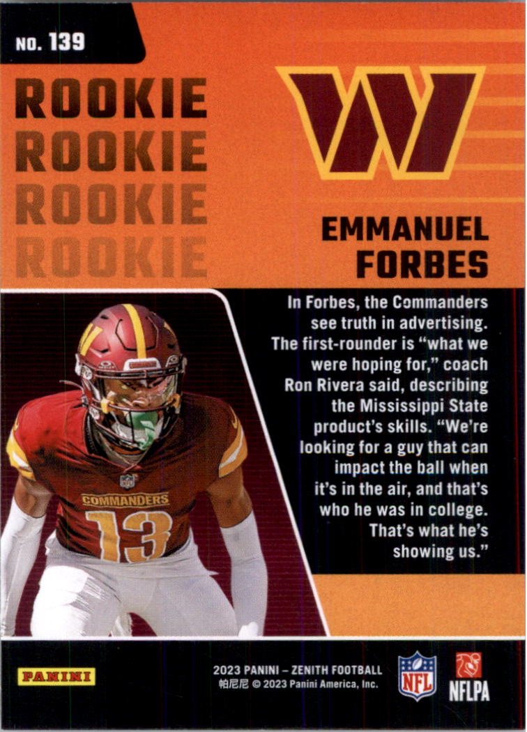 2023 Zenith Football Card Pick (Base)