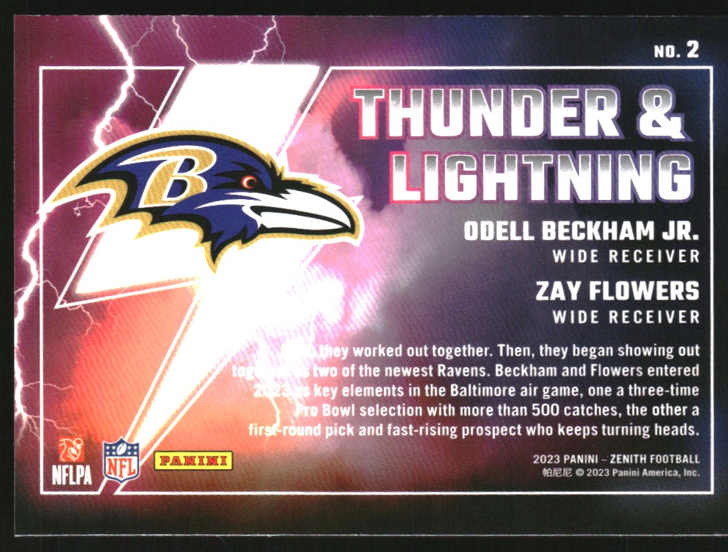 2023 Zenith Thunder and Lightning #2 Odell Beckham Jr./Zay Flowers