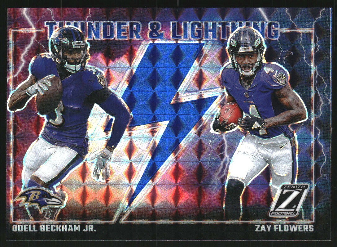 2023 Zenith Thunder and Lightning Blue #2 Odell Beckham Jr./Zay Flowers
