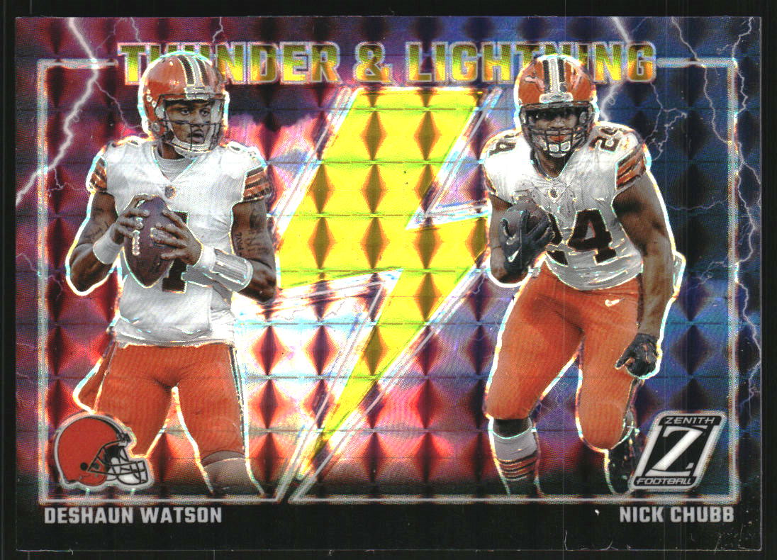 2023 Zenith Thunder and Lightning Gold #6 Deshaun Watson Nick Chubb /10