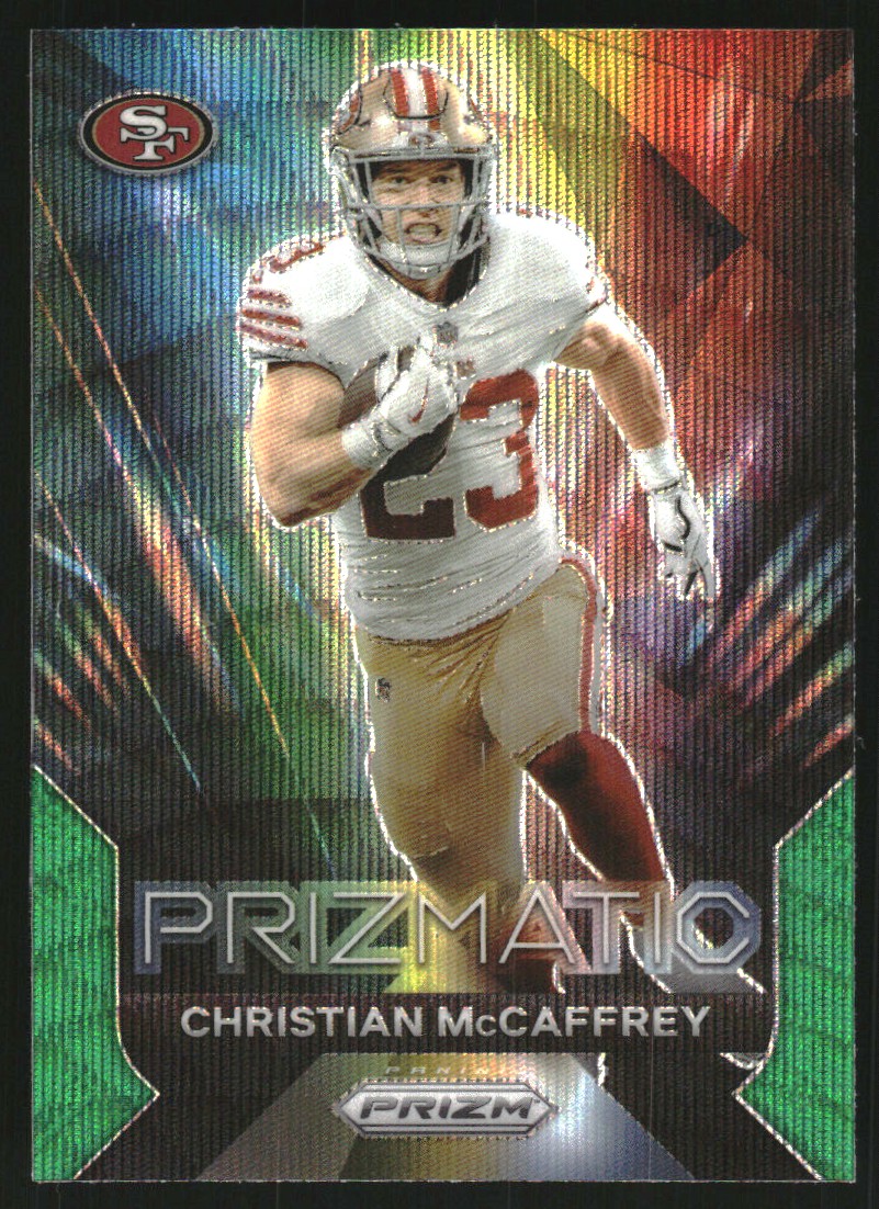 2023 Panini Prizm Prizmatic Prizms Green Wave #14 Christian McCaffrey