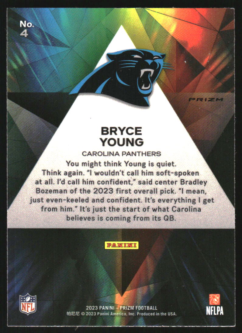 2023 Panini Prizm Prizmatic Prizms No Huddle #4 Bryce Young