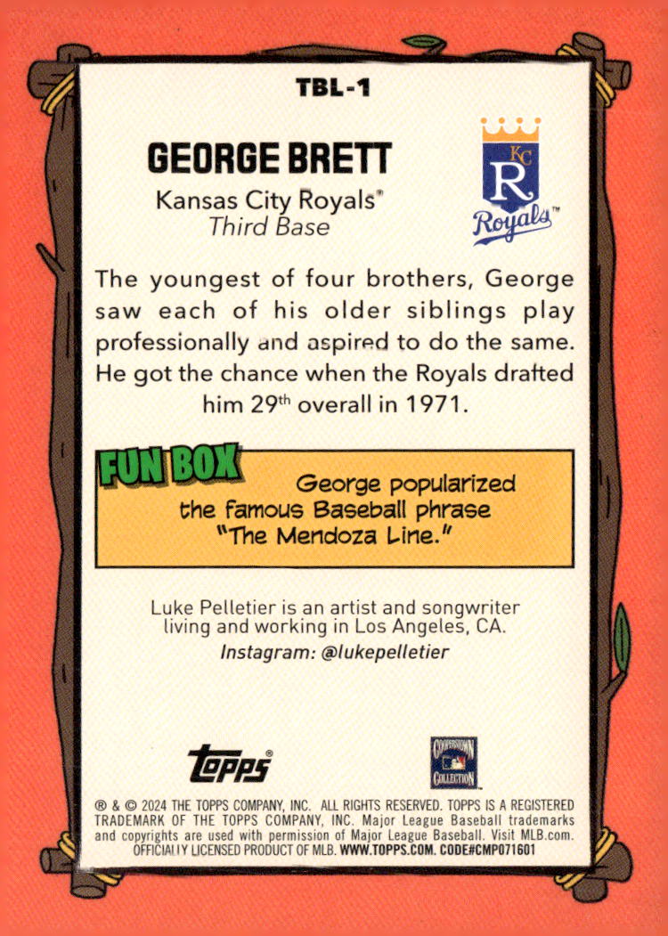 2024 Topps Big League Big Leaguer #TBL1 George Brett back image