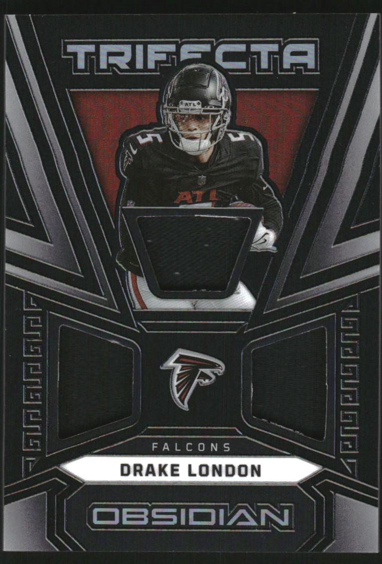 2023 Panini Obsidian Trifecta Swatches #27 Drake London