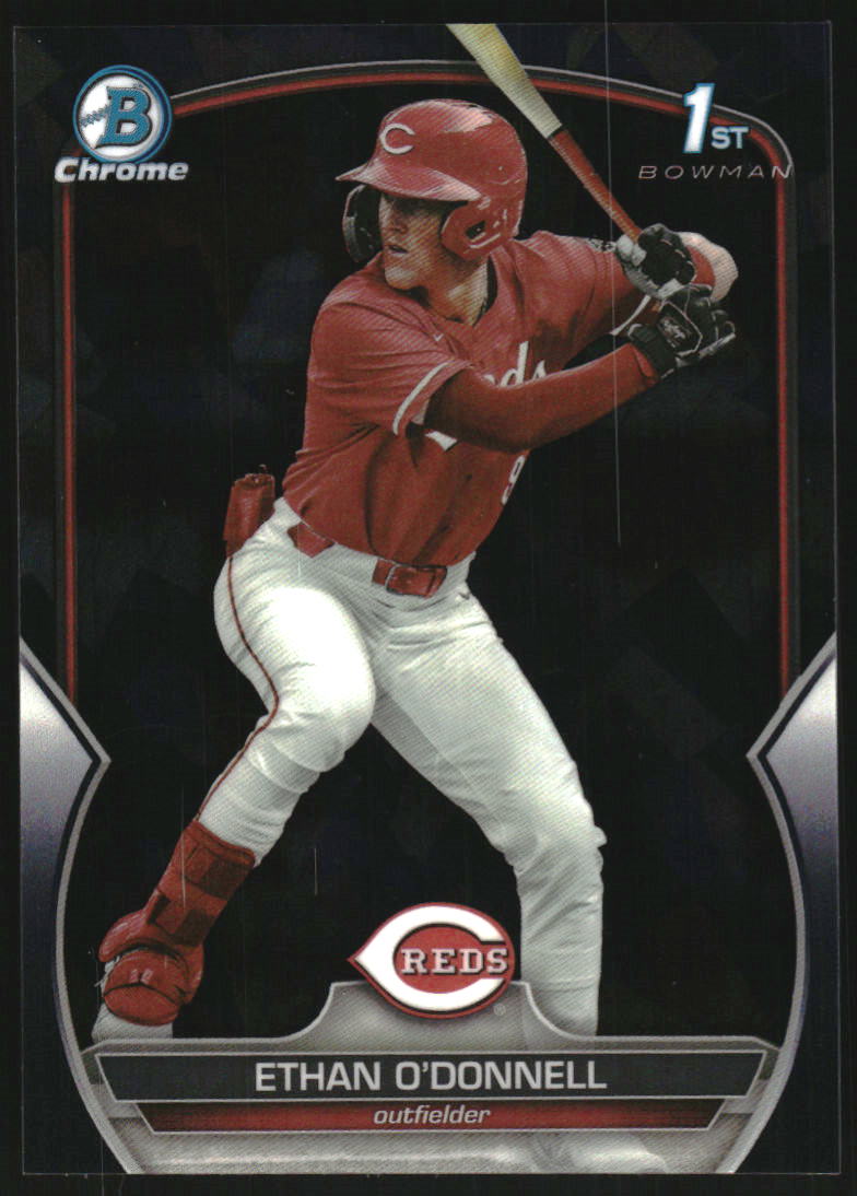 2023 Bowman Chrome Draft Sapphire Black Refractors #BDC56 Ethan O'Donnell /10