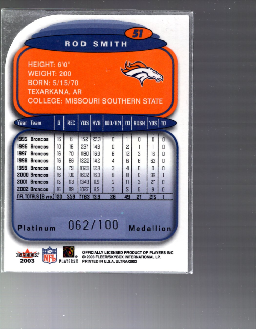 B5117- 2003 Ultra Gold Medallion FB Card #s 1-198 -You Pick- 15+ FREE US SHIP - Picture 291 of 291