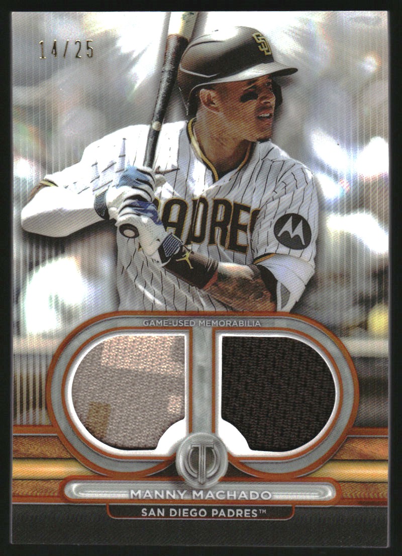 2024 Topps Tribute Dual Relics Orange #DRMM Manny Machado