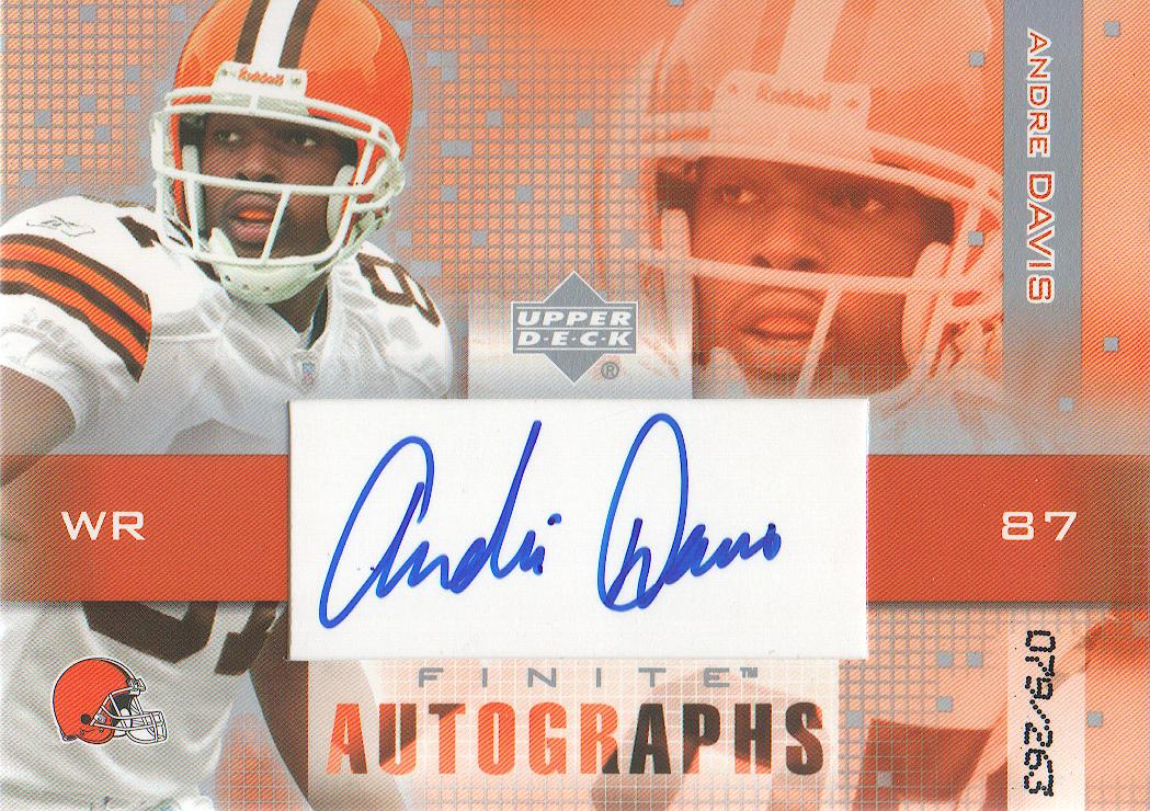 2003 Upper Deck Finite Autographs #AD Andre Davis/263