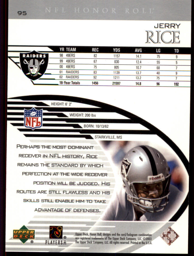 Cartas de fútbol americano "insertar y paralelo" del rollo de honor 2003 (mazo superior) - Imagen 7 de 11