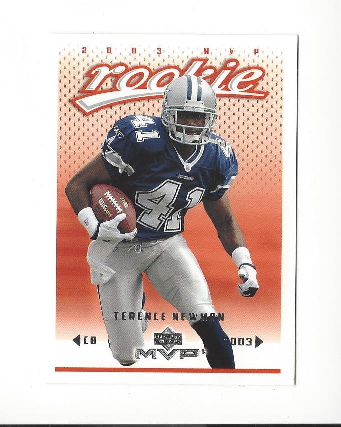 2003 Upper Deck MVP #427 Terence Newman RC