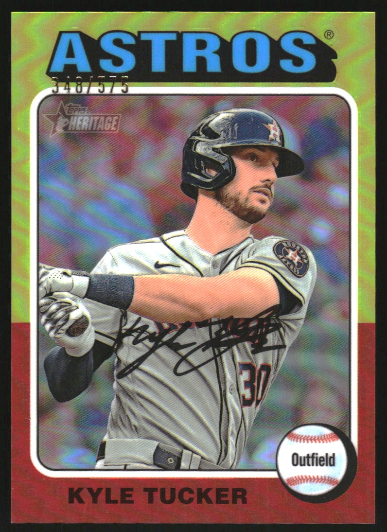 2024 Topps Definitive Coll. Red Kyle Tucker MLB LOGOMAN PATCH AUTO