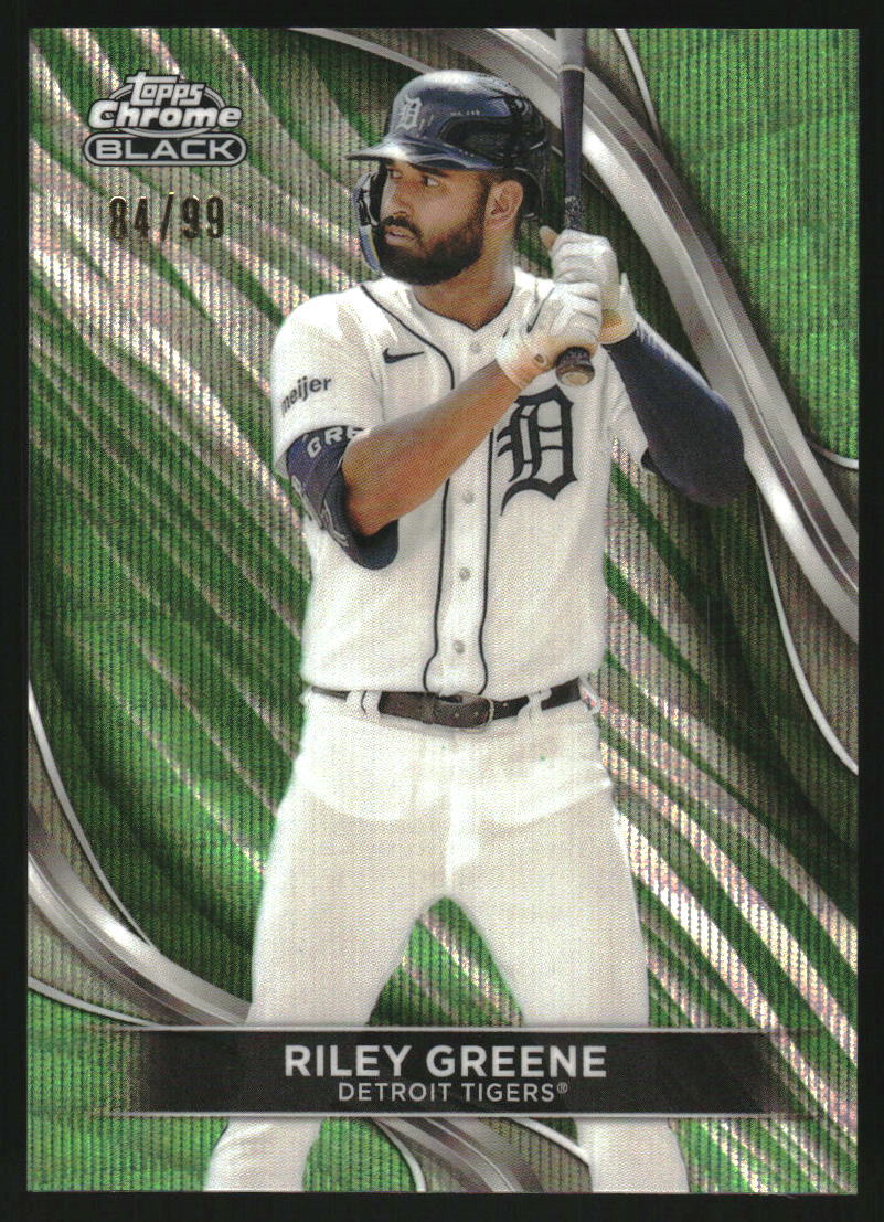 2024 Topps Chrome Black Green Wave Refractors #62 Riley Greene /99
