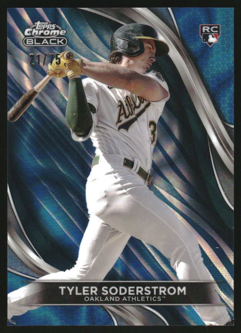 2024 Topps Chrome Black Blue Lava Refractors #80 Tyler Soderstrom /75