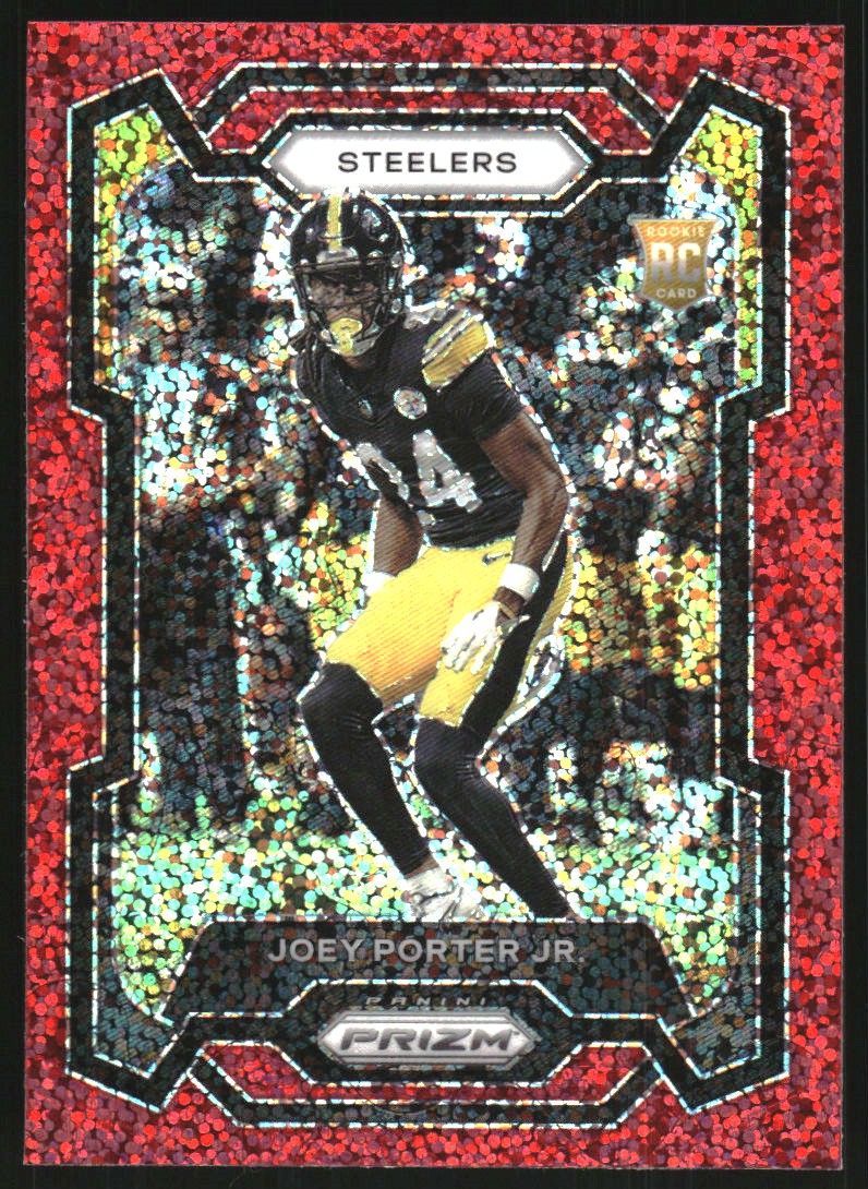 2023 Panini Prizm Football Red Sparkle Joey Porter Jr. #386 PSA 9