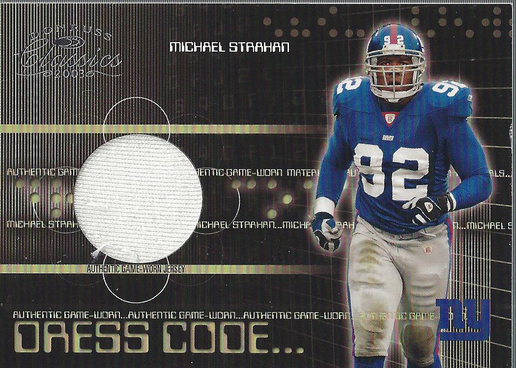 2003 Donruss Classics Dress Code Jerseys #DC11 Michael Strahan - Jersey/550  - NM-MT