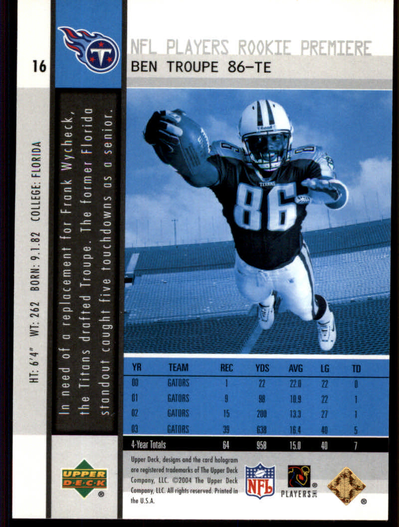 2004 Upper Deck Rookie Premiere Football "Gold" Parallel Cards - Picture 9 of 11