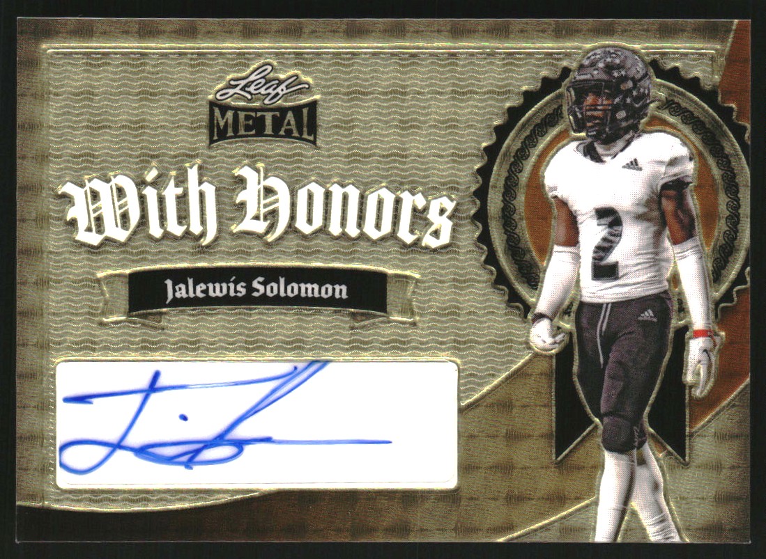2024 Leaf Metal With Honors Autographs Super Prismatic Gold #WHJS1 Jalewis Solomon