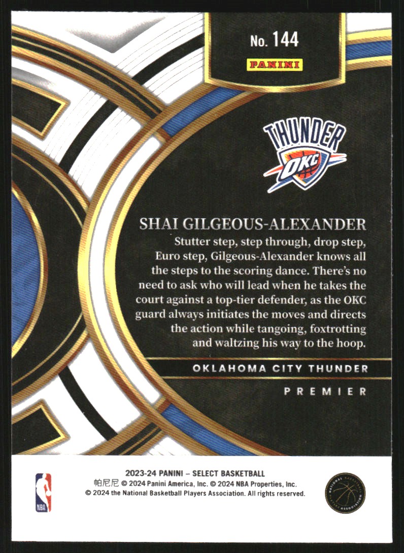 2023-24 Select Blue #144 Shai Gilgeous-Alexander