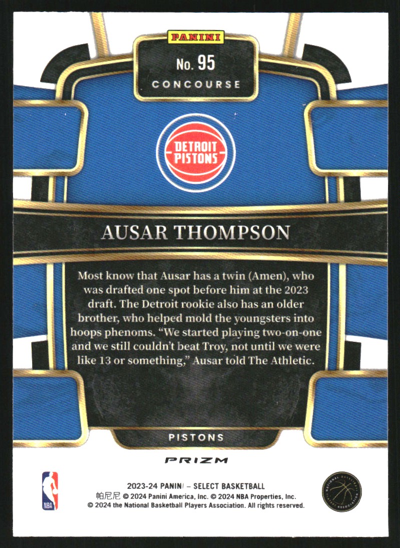 2023-24 Select Prizms Disco #95 Ausar Thompson