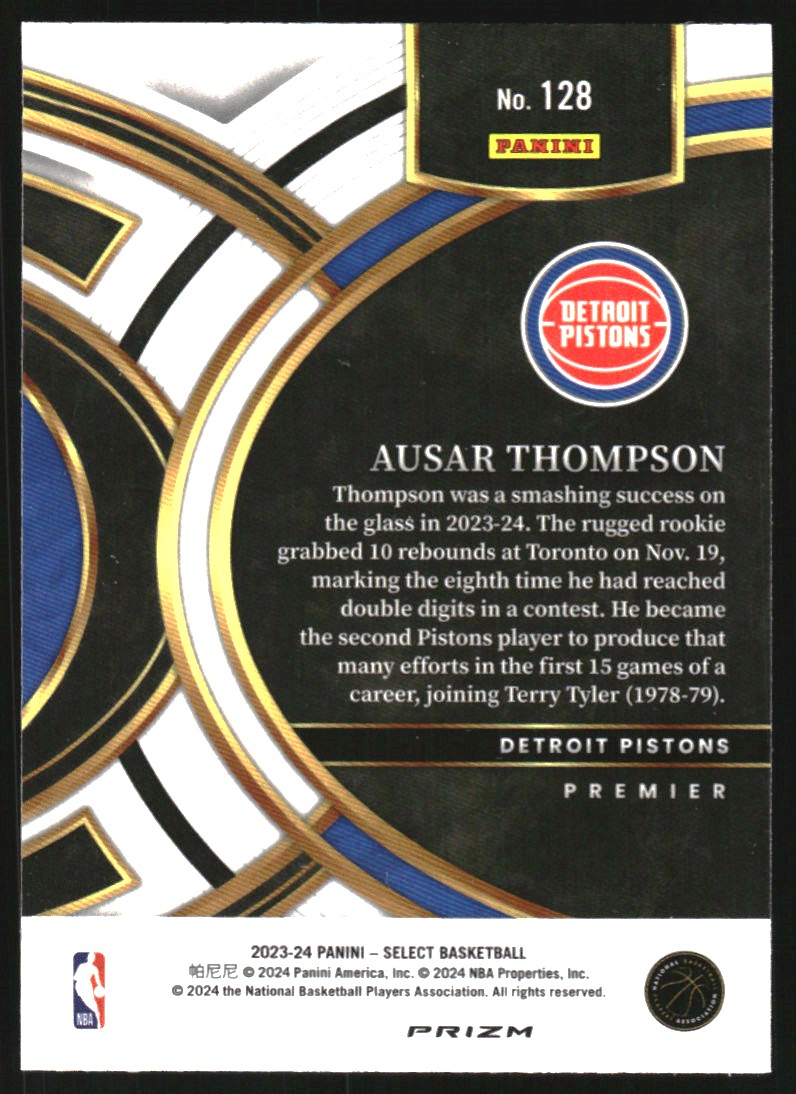 2023-24 Select Prizms Green White Purple #128 Ausar Thompson