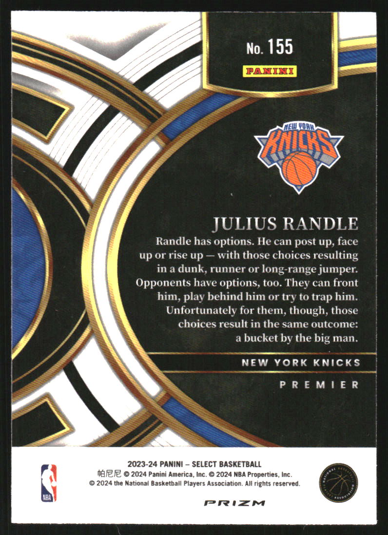 2023-24 Select Prizms Green White Purple #155 Julius Randle