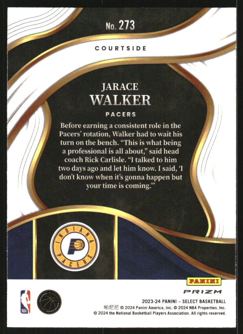 2023-24 Select Prizms Green White Purple #273 Jarace Walker