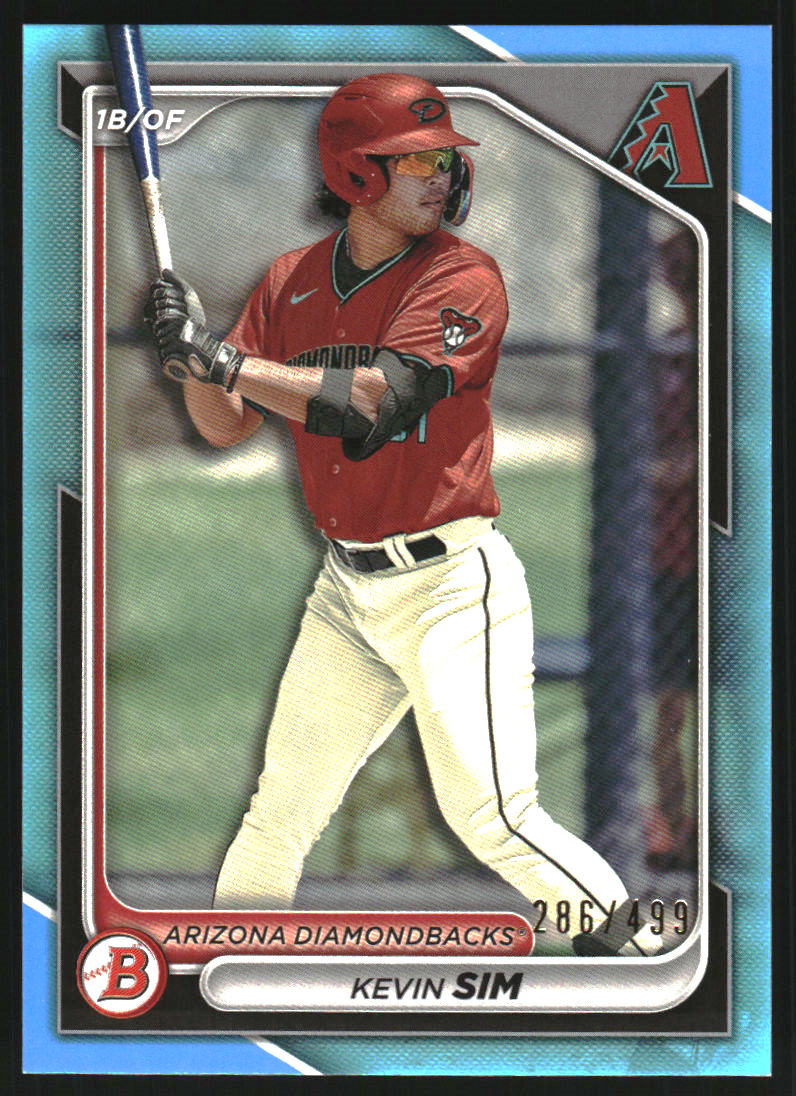 2024 Bowman Prospects Sky Blue #BP34 Kevin Sim /499