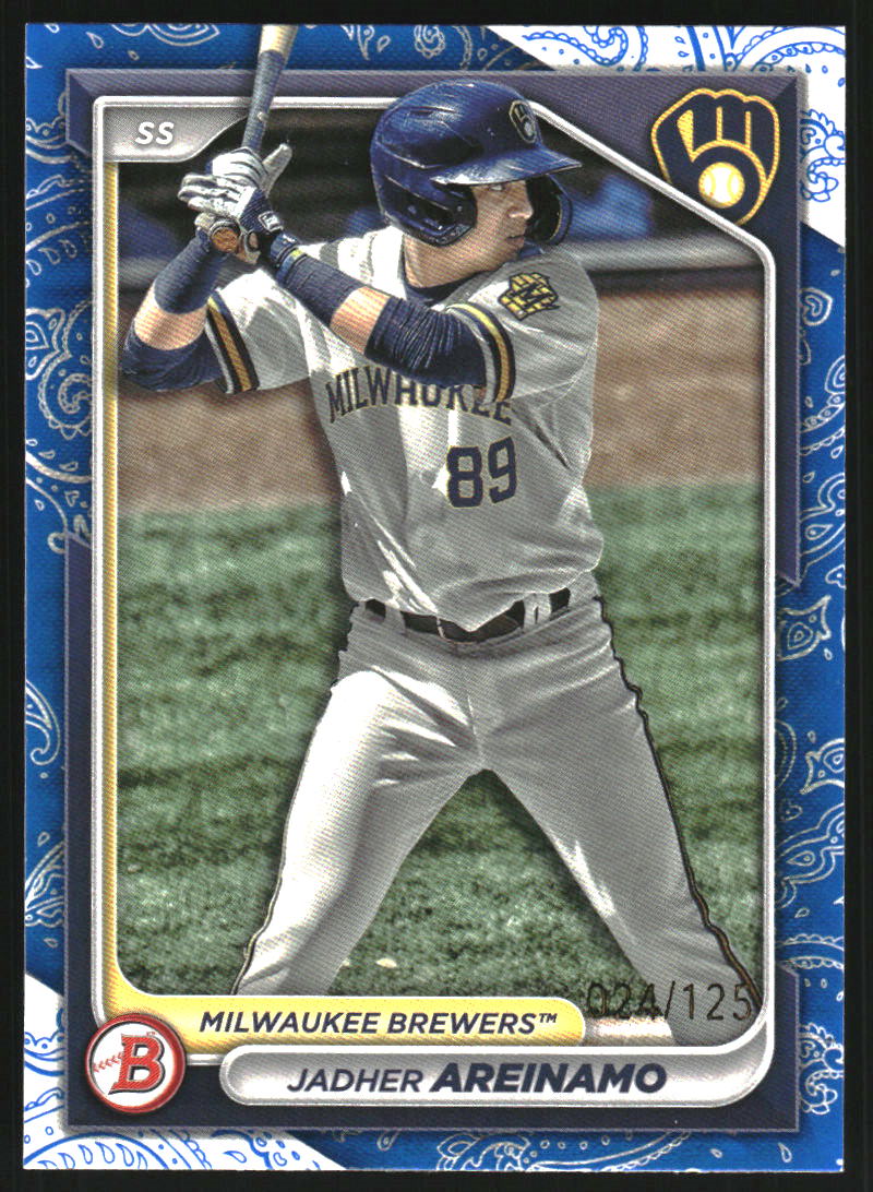2024 Bowman Prospects Blue Pattern #BP2 Jadher Areinamo /125