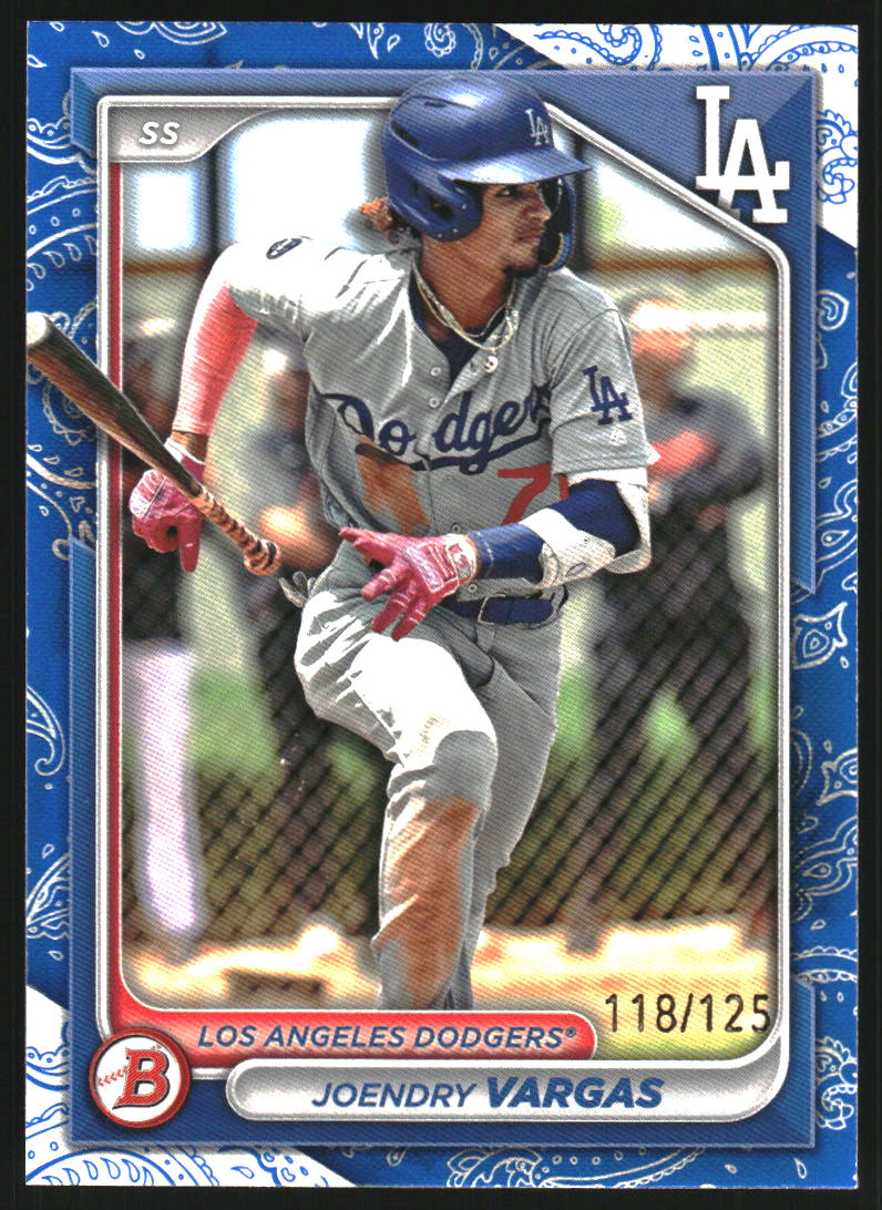 2024 Bowman Prospects Blue Pattern #BP89 Joendry Vargas /125