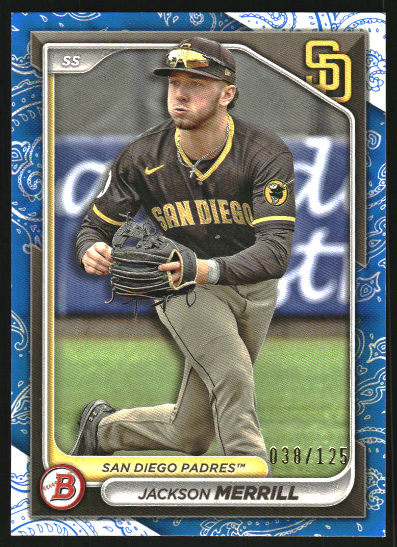 2024 Bowman Prospects Blue Pattern #BP145 Jackson Merrill /125