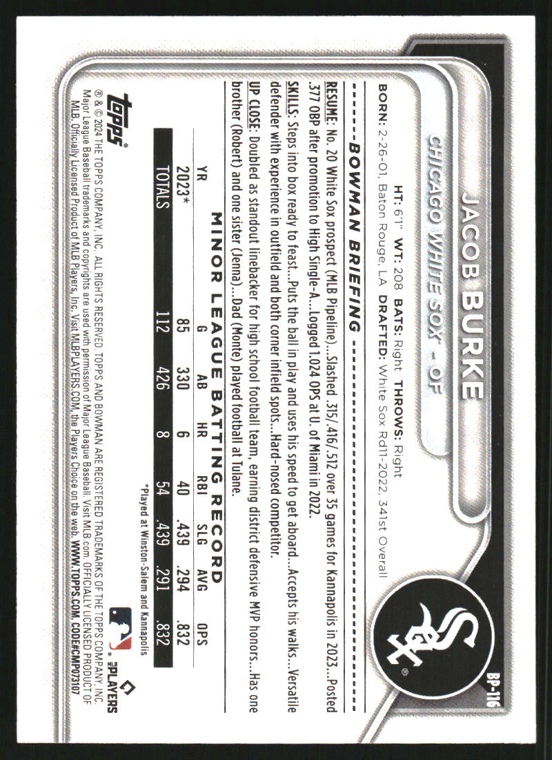2024 Bowman Prospects Green Pattern #BP26 Maui Ahuna /99