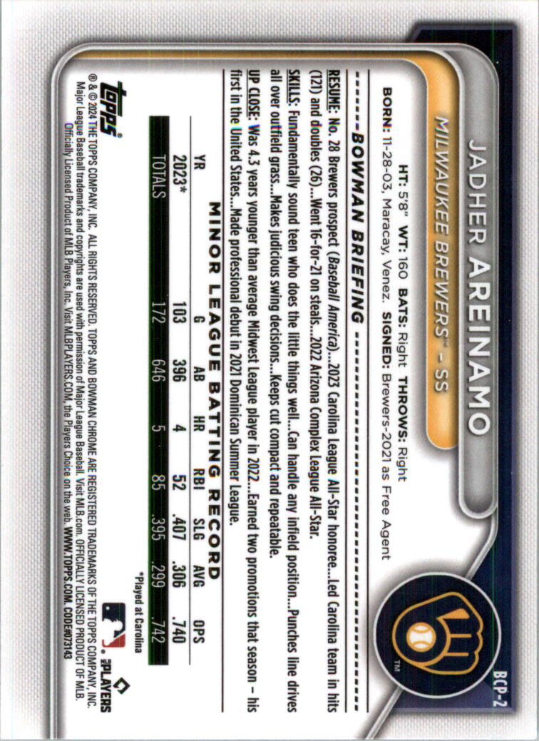 2024 Bowman Chrome Prospects Lunar Glow Refractors Baseball Card Pick (Inserts) - Picture 5 of 171