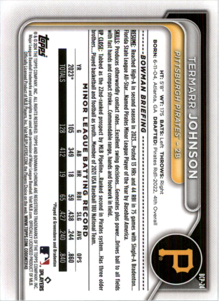 2024 Bowman Chrome Prospects Lunar Glow Refractors Baseball Card Pick (Inserts) - Picture 38 of 171
