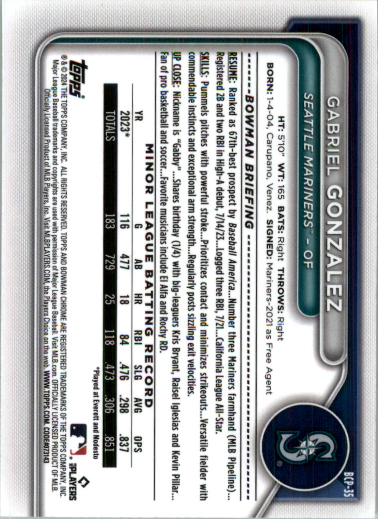 2024 Bowman Chrome Prospects Lunar Glow Refractors Baseball Card Pick (Inserts) - Picture 56 of 171