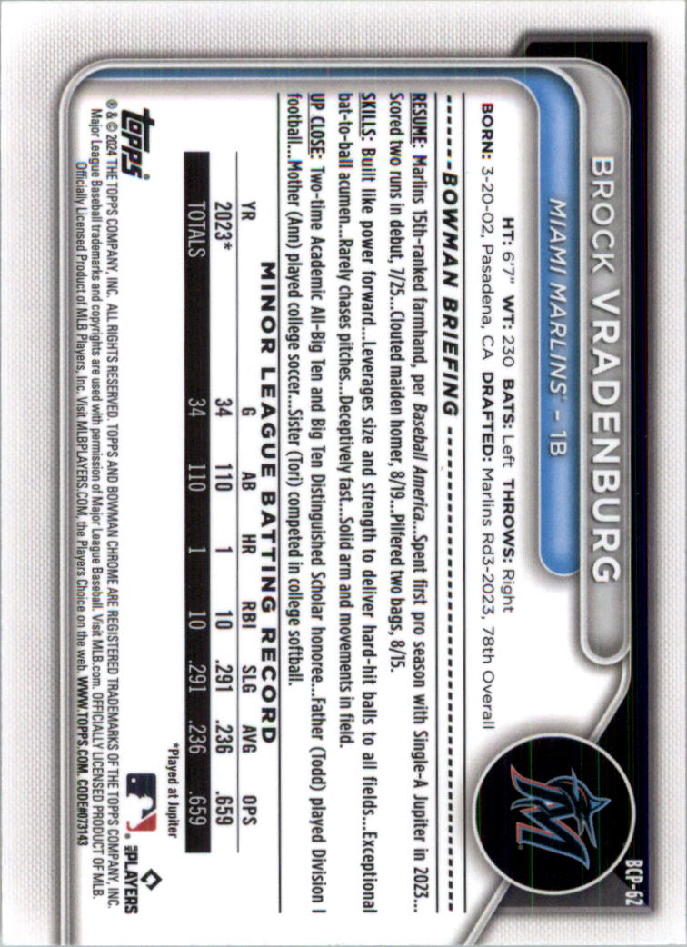 2024 Bowman Chrome Prospects Lunar Glow Refractors Baseball Card Pick (Inserts) - Picture 80 of 171