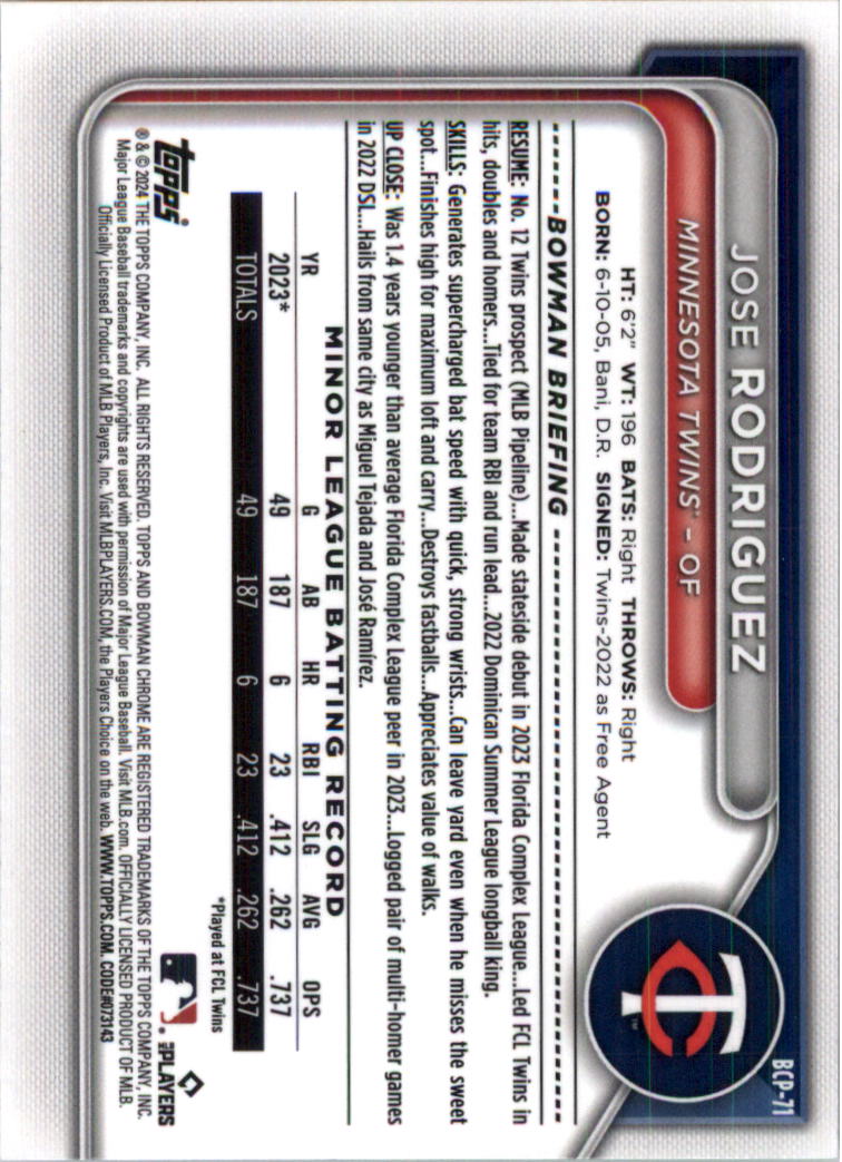 2024 Bowman Chrome Prospects Lunar Glow Refractors Baseball Card Pick (Inserts) - Picture 84 of 171