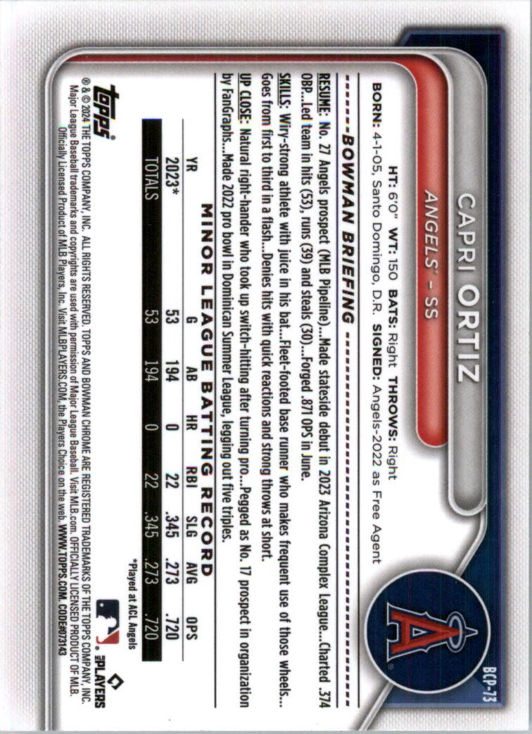 2024 Bowman Chrome Prospects Lunar Glow Refractors Baseball Card Pick (Inserts) - Picture 88 of 171